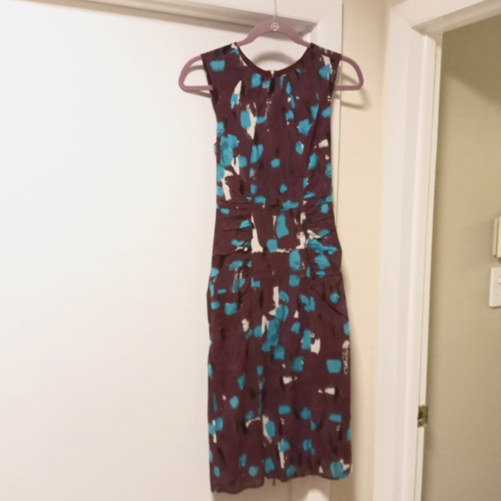 Whistles sleeveless geometric print midi dress size 0